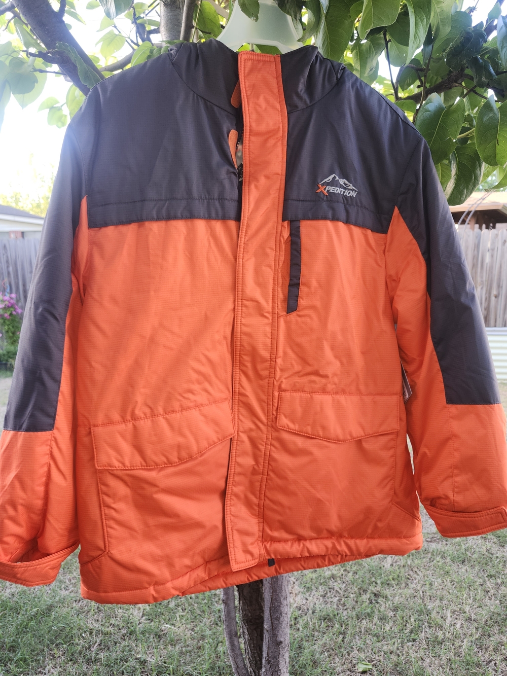 Xpedition Orange and Gray Puffer Jacket